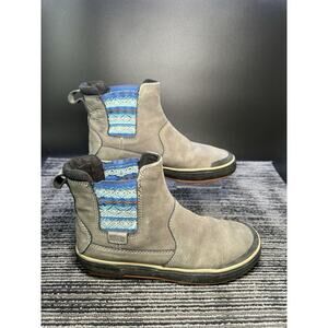 Keen Elsa II Women’s 7.5 Grey Aztec Print Leather Waterproof Chelsea Boots/#B/